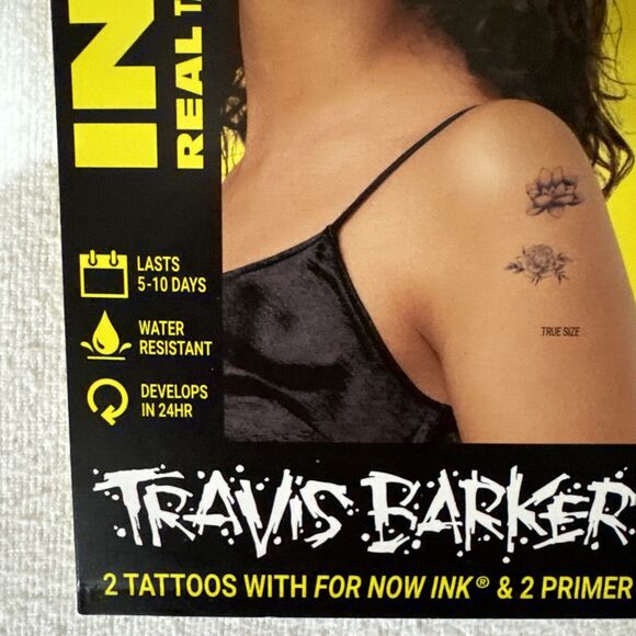 Inkbox Temporary Tattoos, Lotus+Peony , Travis Barker - Picture 2 of 4